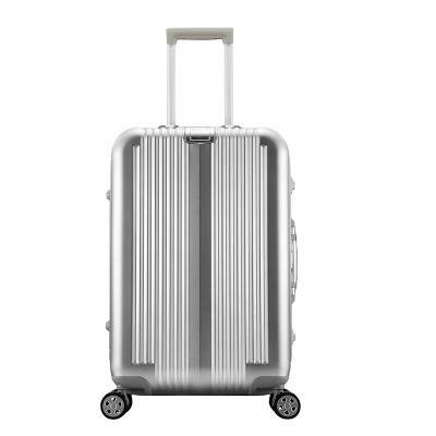 China GKO Aluminum 24 Inch Sliver Aluminum Alloy Travel Box Suitcase Trolley Luggage Bags Set With Surface Anodizing Finish for sale