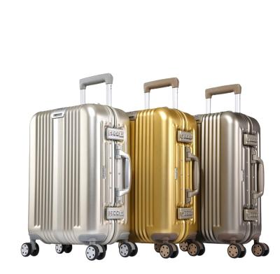 China GKO 3pcs Aluminum Trolley Bags Set Aluminum Travel Trolley Handbag for sale