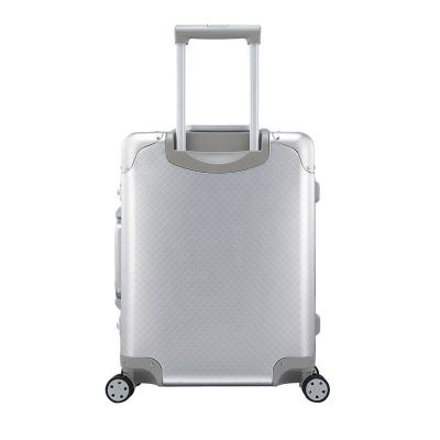 China GKO Aluminum 20 Inch Sliver Luggage Case Factory Suit Case Factory Suit Wheel Aluminum Trolley Unisex Universal Travel Bags for sale