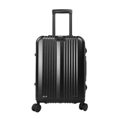 China Luxury Type Business Aluminum-Magnesium Alloy Luxury Trolley Suitcase With Fingerprint Authentication (Black 20inch) for sale