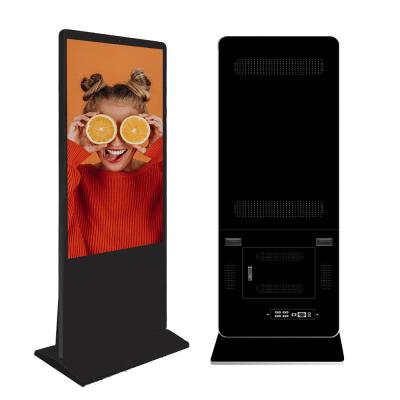 China 55inch  floor stand vertical touch screen kiosk 4k indoor standalone lcd advertising display for sale