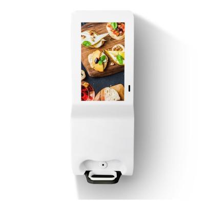 China Hand Sanitizer Digital Signage Dispenser Automatic LCD Display Gel Foam Sanitizer Dispenser LCD Screen for sale