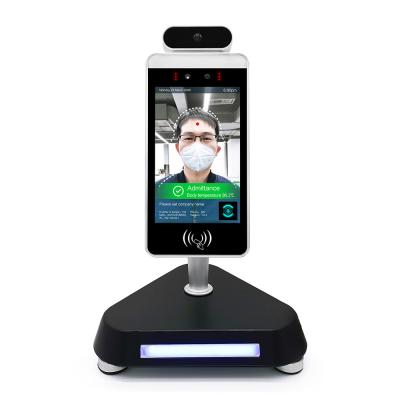 China 8 inch Desktop Stand Face Recognition Temperature Measurement Temperature Detector Device for sale