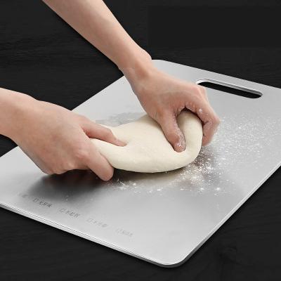 China Viable Factory Wholesale Direct 304 Stainless Steel Kitchen Chopper Chopping Board Cutting Board Meat Kitchenware for sale