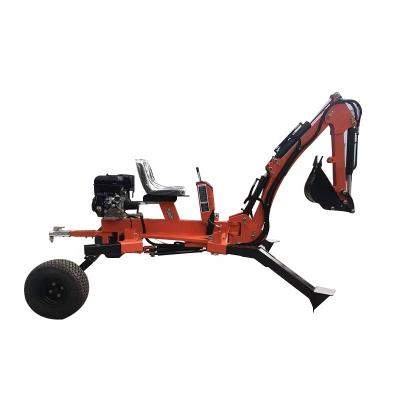 China Pull Type Towable Backhoe ATV Mini Digger Engine Towable Backhoe Excavator 3 Point Backhoe Attachment for sale