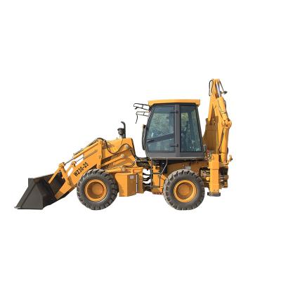 China Building Material Shops New 4 Wheel Hydraulic Drive Steel Plate Manganese Transmission Mini Backhoe Loader and Excavator for sale