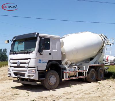 China Construction worksÂ   10 cubic meters 6m3 mixer truck 6x4 10 wheel used howo concrete mixing tank truck for sale