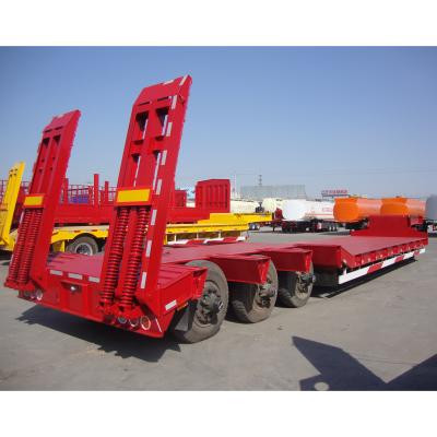 China Lowbed semi low extendable trailer covered or uncovered bed semi trailer for sale in Dubai lowbed semi trailer for sale