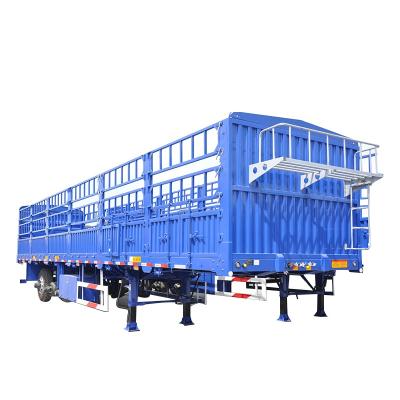 China Medium and Long Distance Transport Heavy Bulk Cargo Side Wall Barrier 40-100 Ton Stake Barrier Cargo Trailer Truck Barrier Semi Trailer for sale