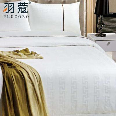 China Factory 300TC Five Star White Nondisposable Satin Hotel Linen Size For Duvet Cover And Bed Sheet for sale