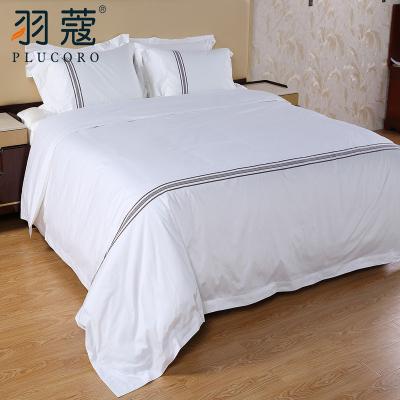 China Nondisposable Hotel Yarn Dyed Choice Cheap 100% Cotton Hotel Bedding Bed Sheet Set for sale