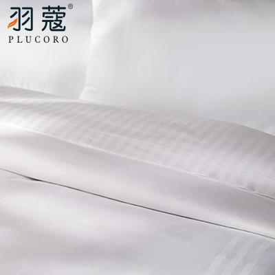 China Nondisposable Single Color Comforter Bedding Set 60S Customized For Wholesale White Cotton Hotel Covers Bed Hotel for sale