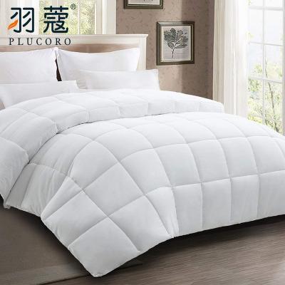 China Imitate Home Down Cotton 5 Star Hotel Cotton Embossed Comforter Filled White Down Winter Warm Comforter for sale