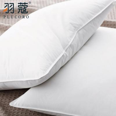 China New Style 48*74cm Factory Custom Hotel Cooling White Goose Down Bed Pillows Set for sale