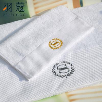 China QUICK DRY 100 Cotton Hotel Embroidered Hand Towel Hotel White Bath Towels Face Cloths Towel for sale