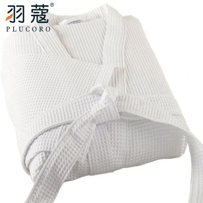 China Hotel Spa 100 Cotton Waffle Bathrobe Kimono Collar Four Seasons QUICK DRY Wholesale Use for sale