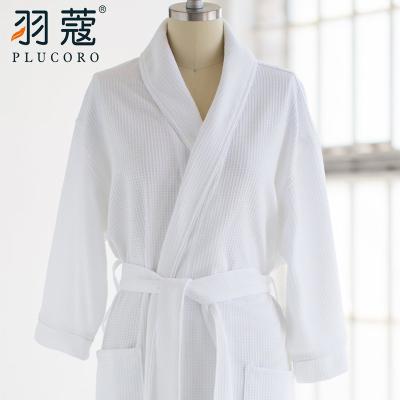 China Wholesale Hot Sale QUICK DRY Cotton Classic Hotel Waffle Bathrobe With Logo Customized for sale