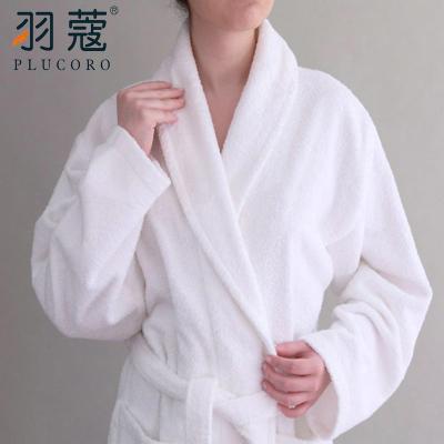 China Custom Logo Shawl Style White Coral Fleece Bathrobe Hotel Wholesale QUICK DRY Velor Bathrobe for sale