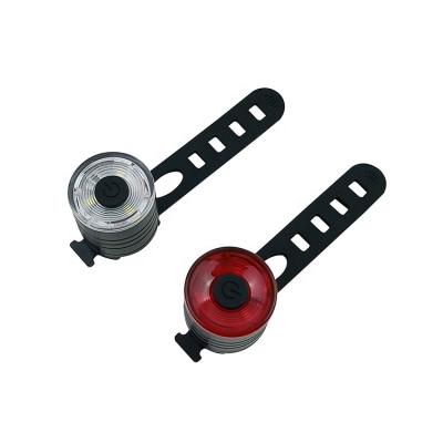 China Aluminum+Plastic+Rubber 2021 New Product Race 2 Bike Duo Set Lightweight Aluminum Front And Rear Tail LED Bicycle Light for sale