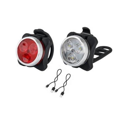 China Aluminum+ABS Waterproof Bicycle Indicator Rear Tail Light Set LED Front USB Rechargeable Bike Light for sale