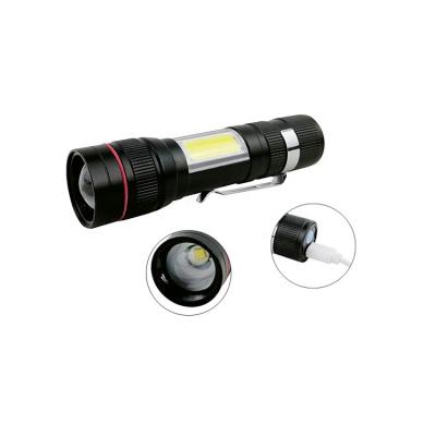 China Emergency China Manufacturer Small Pocket COB Torch USB Rechargeable LED Flashlight for sale