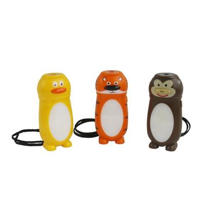 China Handheld battery power cheap safty animal powered beautiful HIPS shaped cartoon handy flashlight lamp led torch light lantern for sale