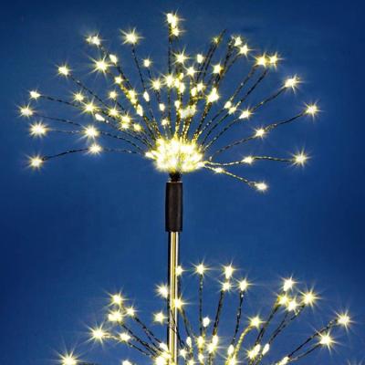 China Garden Copper Wire Battery Operated Fairy String Pole Wedding Along Led Firework Lights for sale