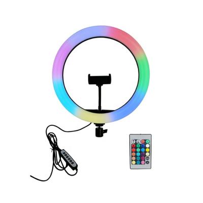 China 13 Inch Wheel Selfie Colorful LED RGB Ring Light Fill With Remote Controller JYL-1809 for sale