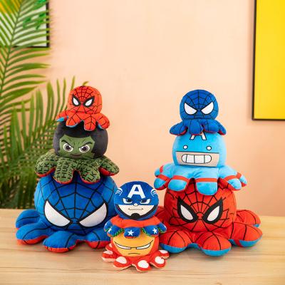 China Octopus Plush Reversal Avenger Iron Man Spiderman Stitch Baby Soft Plush Toy Cute Toys Christmas Gifts for sale