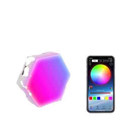 China Hexagonal Wall Light Creative Geometry LED Lights 5050 RGB APP Lamp Remote Decoration for OFF-ROAD Gaming Living Room DIY Picture TRUCK for sale