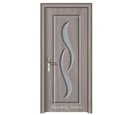 China Modern Economical Interior Doors For Hotel Bedroom Apartment Doors Swing PVC MDF Doors for sale