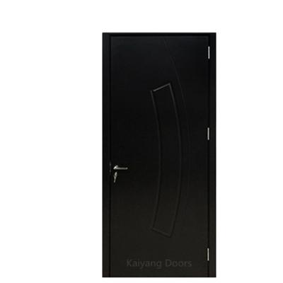 China Modern Low Price Design High Quality MDF PVC Bathroom Door With Solid Wood for sale