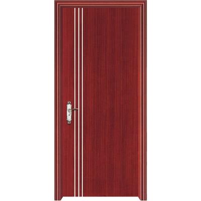 China Modern Interior MDF Paintin PVC Wooden Door Flush Home House Apartment for sale