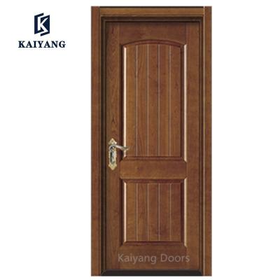 China Modern popular interior solid teak wood door finished hotel door simple door design for sale