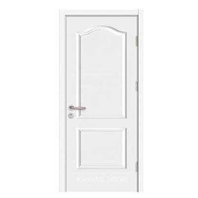 China Modern Hdf Hollow Core Cast Popular Interior White Swing Door Panel Door 2 Panel Door Modern School Hotel Apartment Hospital Warehouse for sale