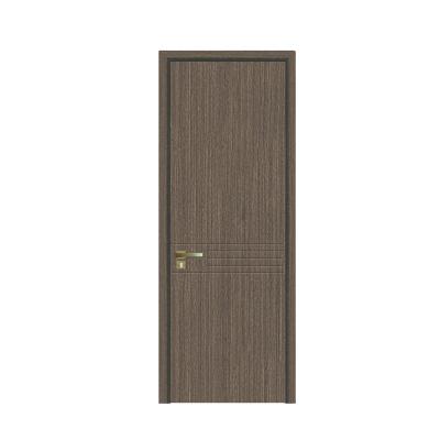 China Sound Insulation Solid Wood Flush Doors With Glass Bedroom Modern Interior Wood Aluminum Door for sale