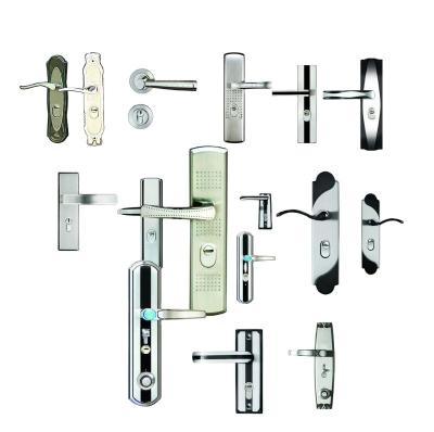 China Strong Zinc Alloy Square Rose Privacy Bathroom Bedroom Satin Nickel Wood Door Lock With Handle for sale