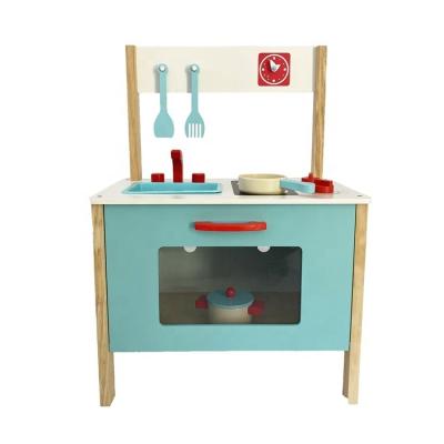 China Preschool Cooking Wooden Play Kitchen Set Cooking Pretend Play Toy Kitchen For Kids for sale