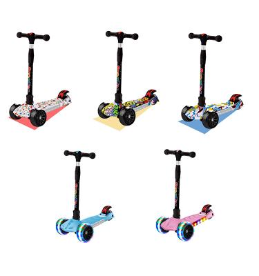 China Wholesale Hand Push Kids Scooter Led Foldable Height Adjustable Kids Kick Scooter With 3 Turn Signal Wheels for sale