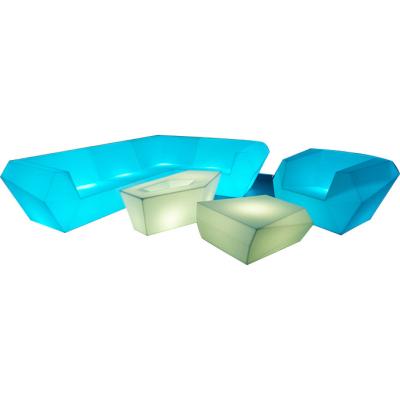 China Waterproof Plastic illuminated waterproof led sectional light sofas set for sale