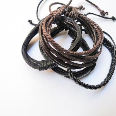 China New Multi Layer Design New Bracelet Leather Wrap Bracelet Wholesale Leather Bracelet Braided Bracelet Leather Bracelet for sale