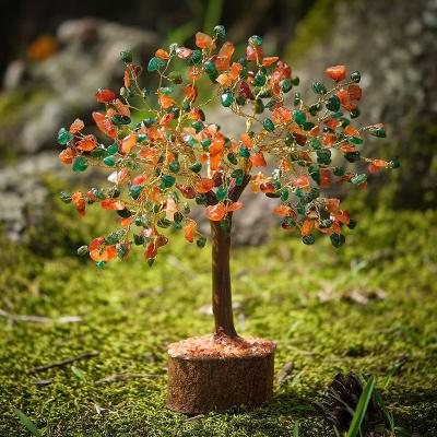 China Tree of India Seven Chakra of Life, Crystal Tree for Positive Energy, Natural Artificial Feng Shui Stone Tree for sale