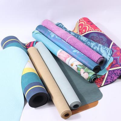 China All Kinds Of Yoga Vegan Suede Rubber Sublimation Thin Warm Yoga Mat, Travel Foldable Non-Slip Printed Mat, Portable Microfiber Light Suede Band for sale