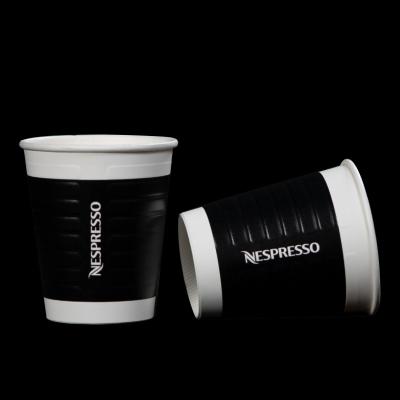 China Disposable Custom Logo Different Size Eco Friendly Embossing 4 oz Printed Paper Cup Double for sale