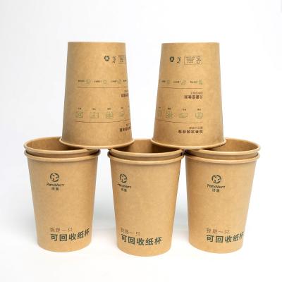 China Factory Repulpable Paper Cup Water Based Disposable Plastic Free Plastic Recyclable Biodegradable for sale