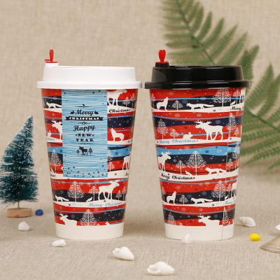 China Disposable Wholesale Hot Selling Eco Friendly Custom Printed Tea Cup Milk Tea Disposable Paper Cup for sale