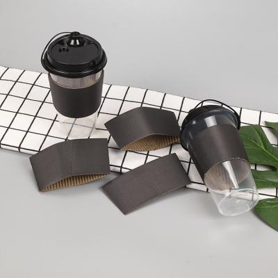 China Hot Selling Adjustable Personalized Coffee Paper Cup Cotton Disposable Sleeve Recyclable for sale