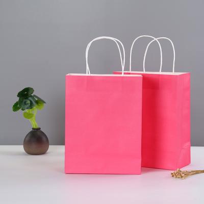 China Restaurant Disposable Printed Catering Food Take Out Togo Packaging Kraft Brown Paper Take-Out Bag With Handles for sale