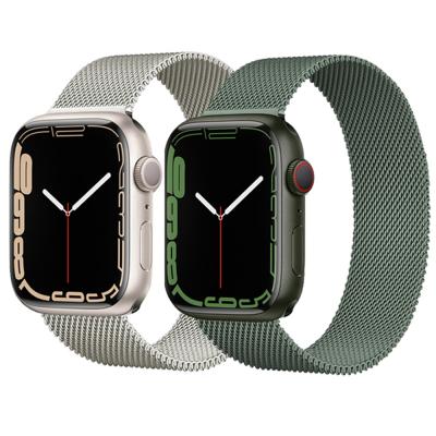 China Realease Replcement Watchband Lianmi Quick Magnetic Loop Stainless Steel Milanese Watchband For Iwatch 7 Series Se 6 5 4 3 for sale