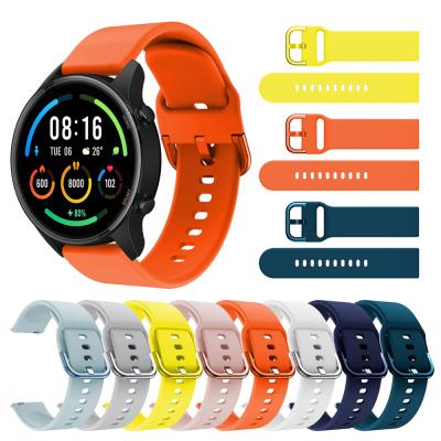 China Original Quick Realease Replcement Watch Band Lianmi Strap 20mm Soft Silicone MI Watch Color Band With Colorful Buckle for sale